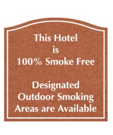 Guest Bathroom Mirror Non-Smoking Sticker used by hotel and hospitality teams
