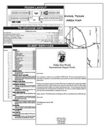 Binder Inserts-1 Color used by hotel and hospitality teams