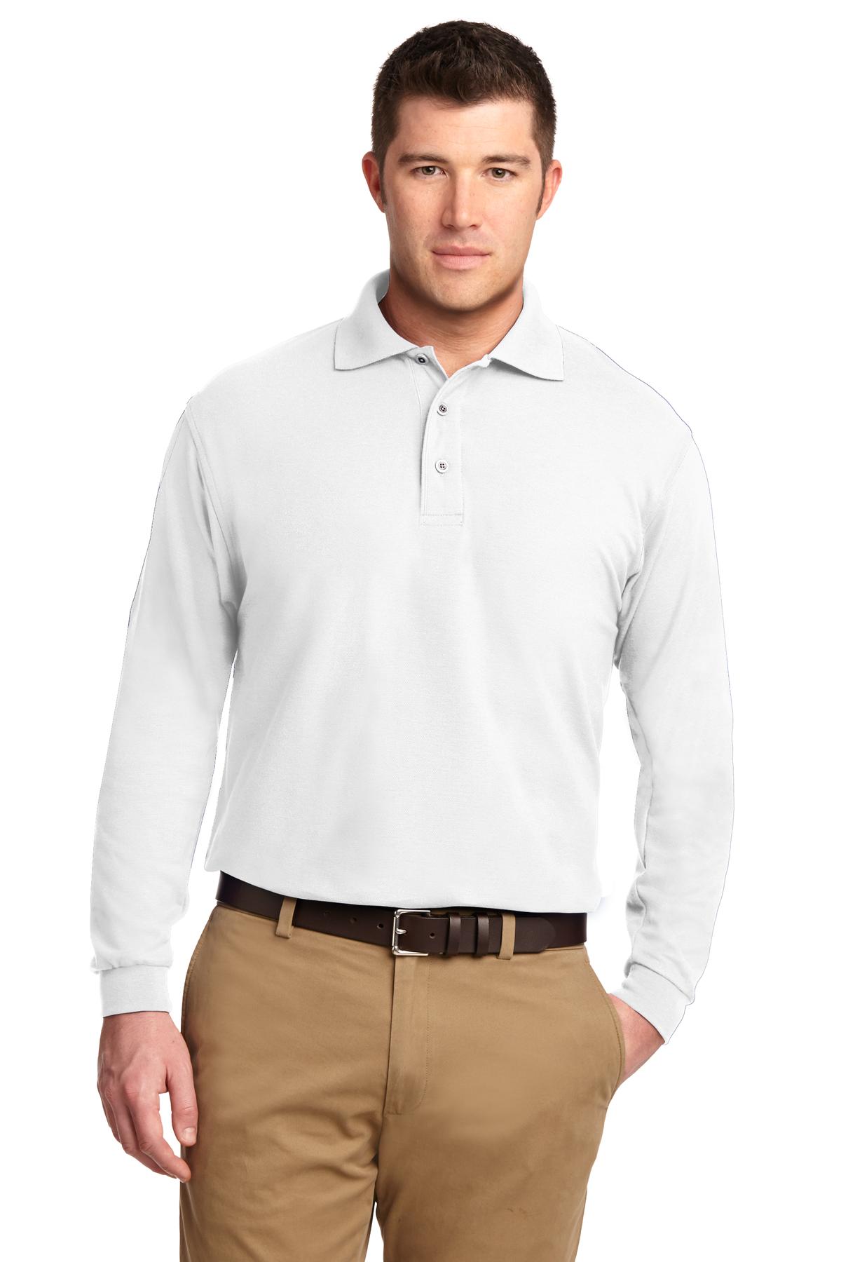 Men's Silk Touch Long Sleeve Polo