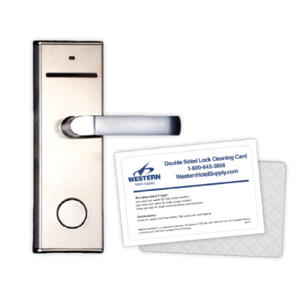 Lock Cleaning Cards used by hotel and hospitality teams