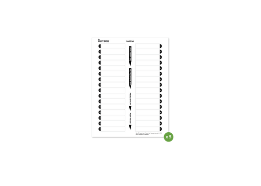 Elongated Small Insert Sheets for Laser - 5 Sheet Pack (160 Inserts)