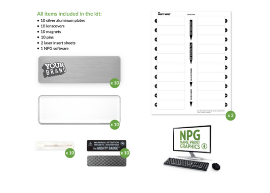 Hotel staff name tag starter kit for front desk and hospitality teams