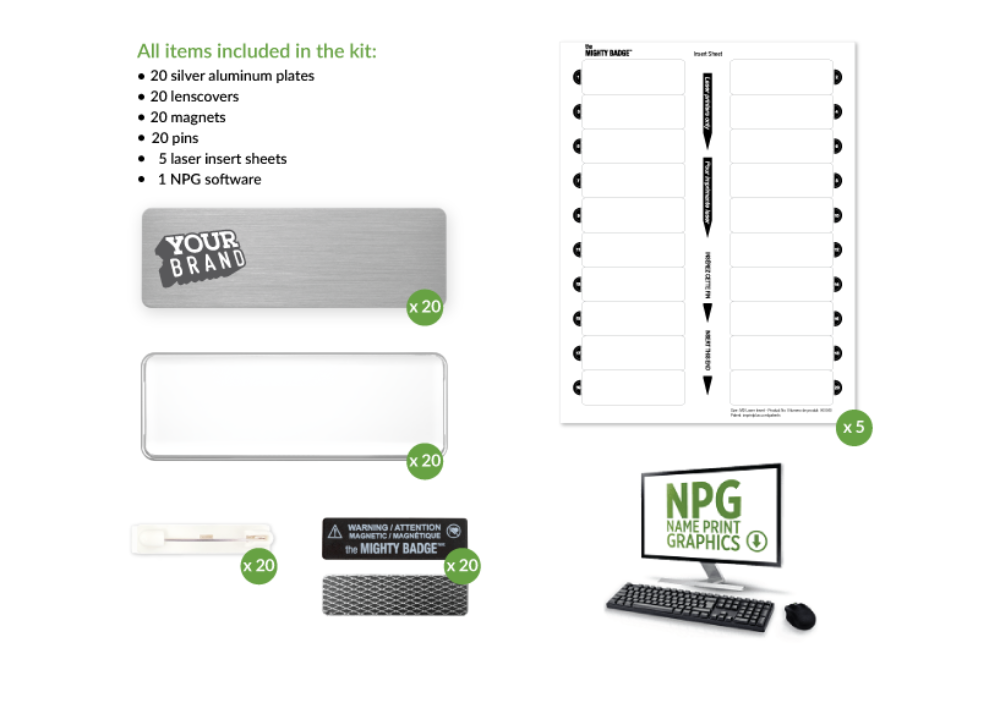 Hotel staff name tag starter kit for front desk and hospitality teams
