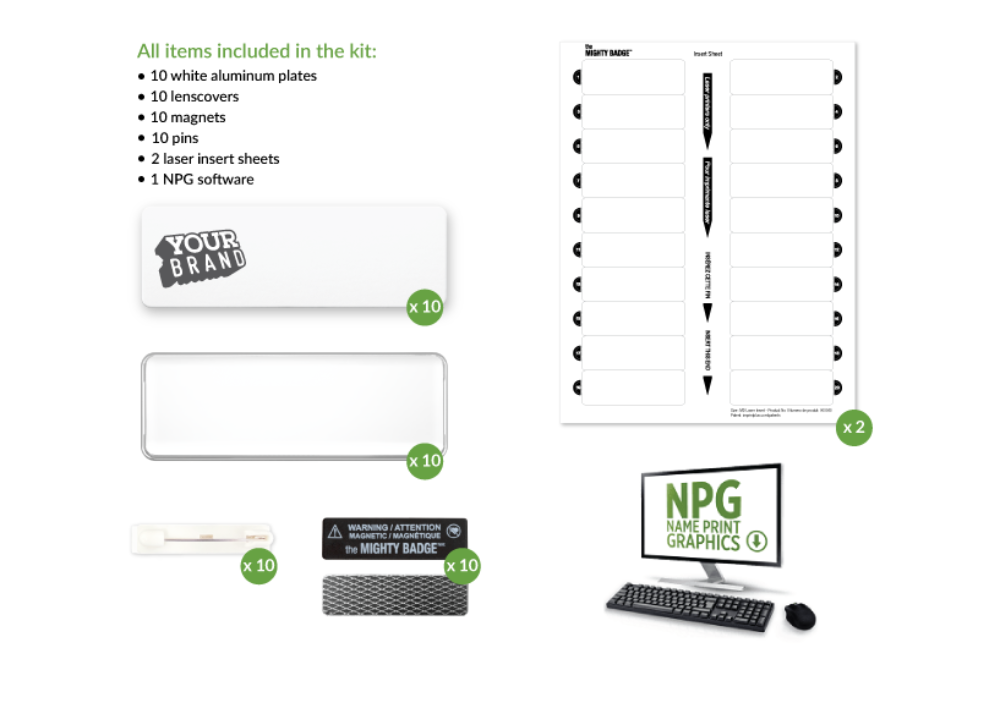 Hotel staff name tag starter kit for front desk and hospitality teams