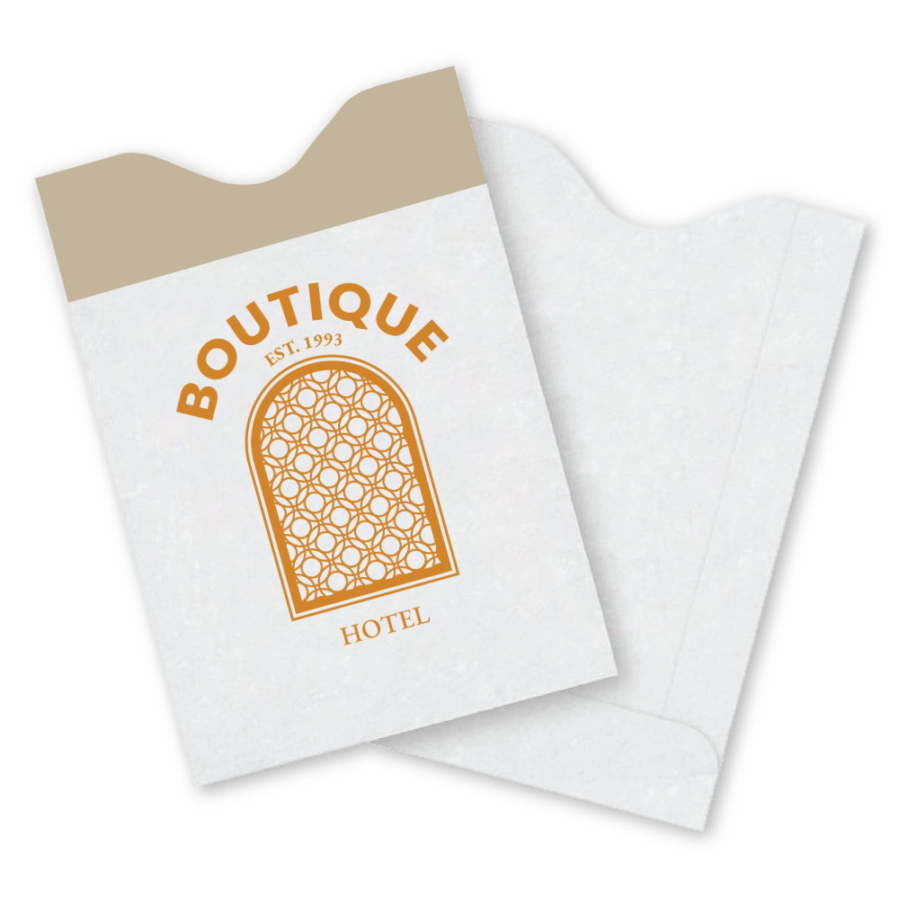 Key Card Envelope-1 or 2 Color used by hotel and hospitality teams