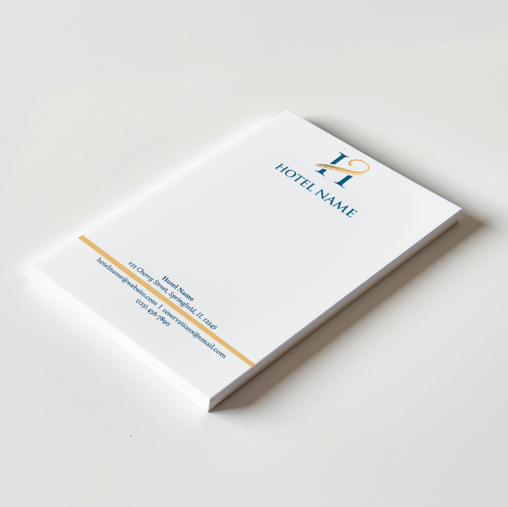 Custom Note Pads used by hotel and hospitality teams