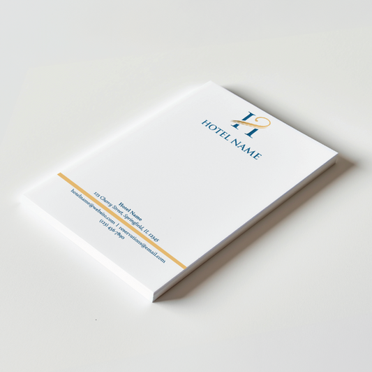 Custom Note Pads used by hotel and hospitality teams