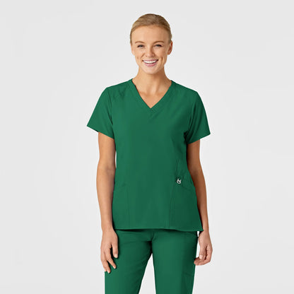 Ladies' Stylized V-Neck Top - Performance 4-way Stretch