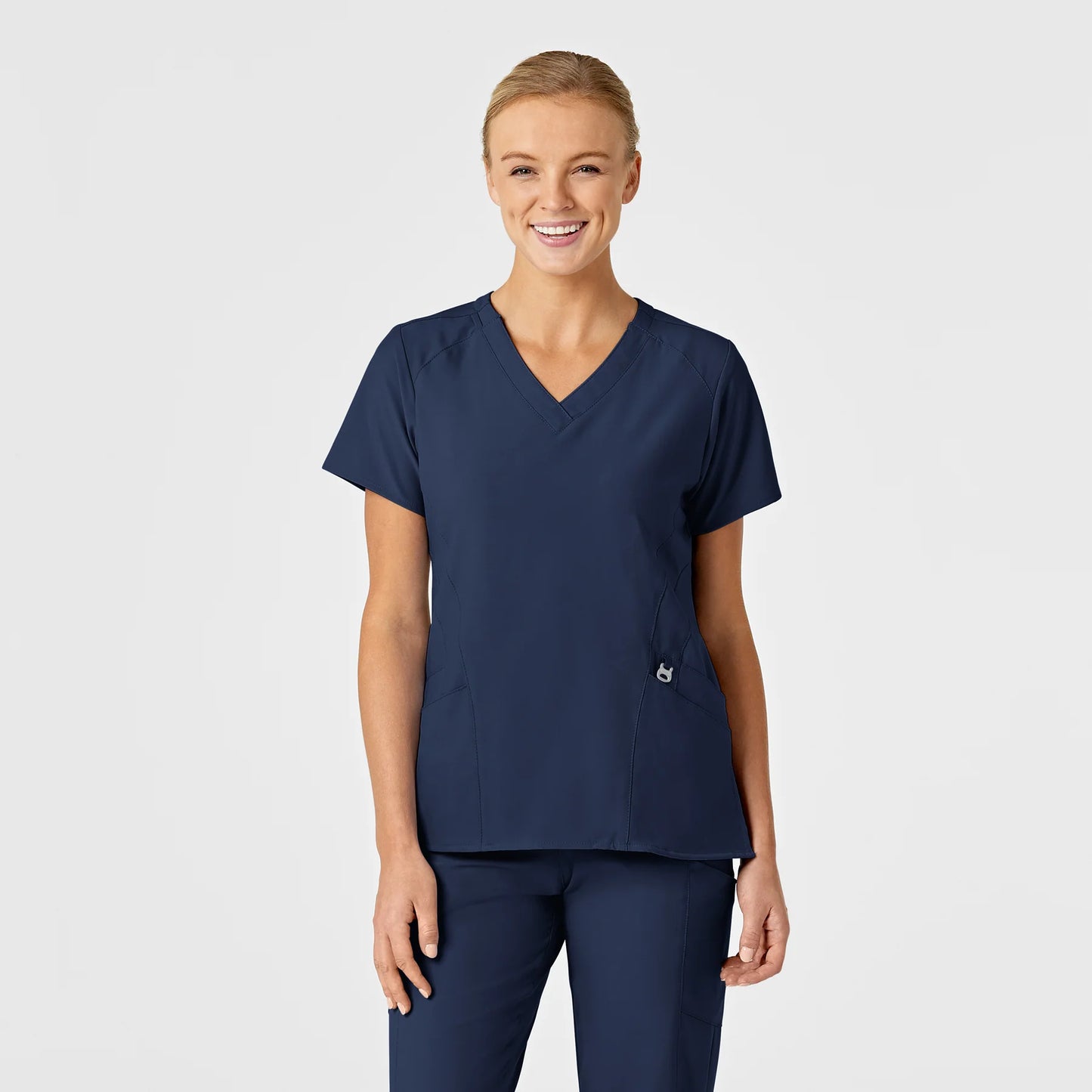 Ladies' Stylized V-Neck Top - Performance 4-way Stretch
