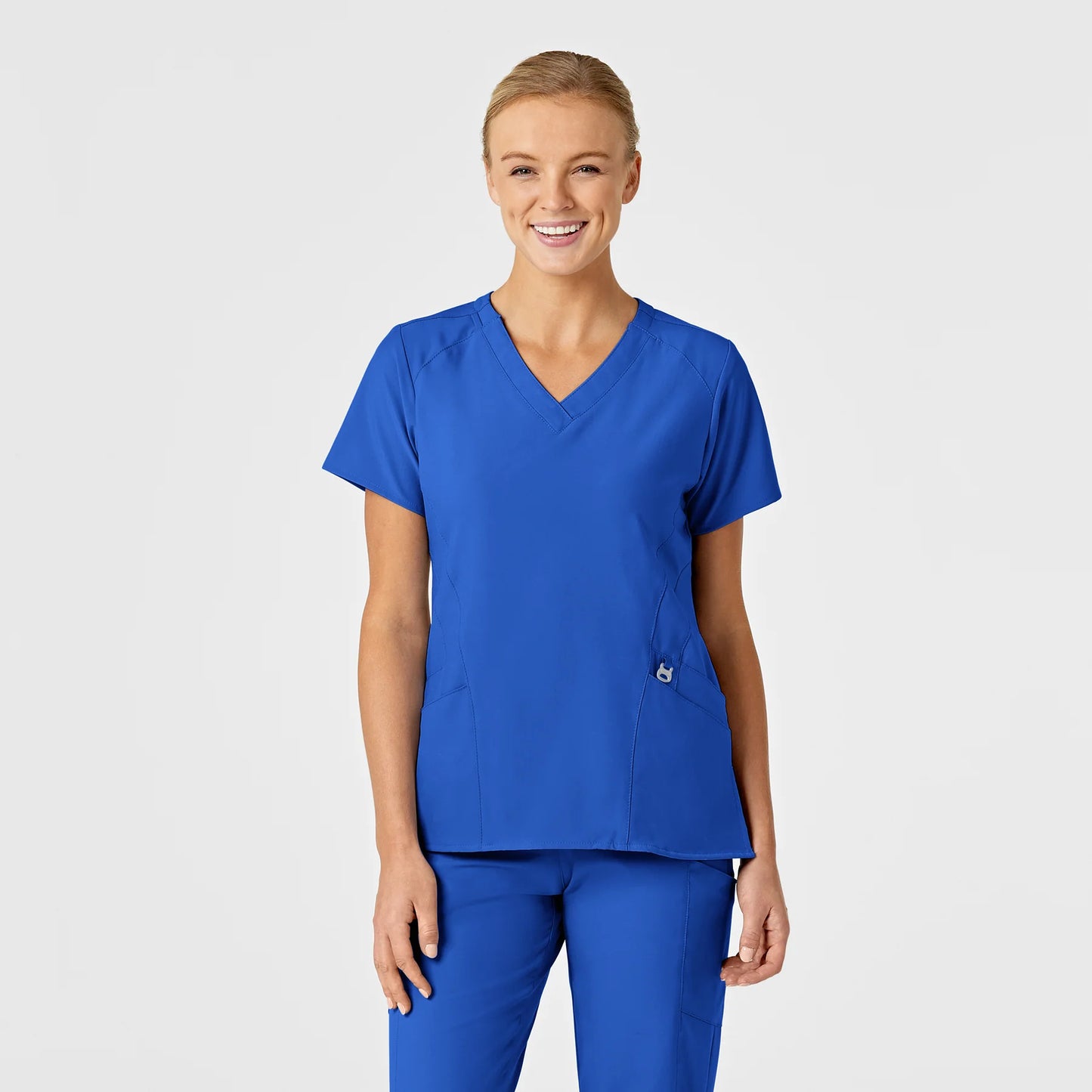 Ladies' Stylized V-Neck Top - Performance 4-way Stretch