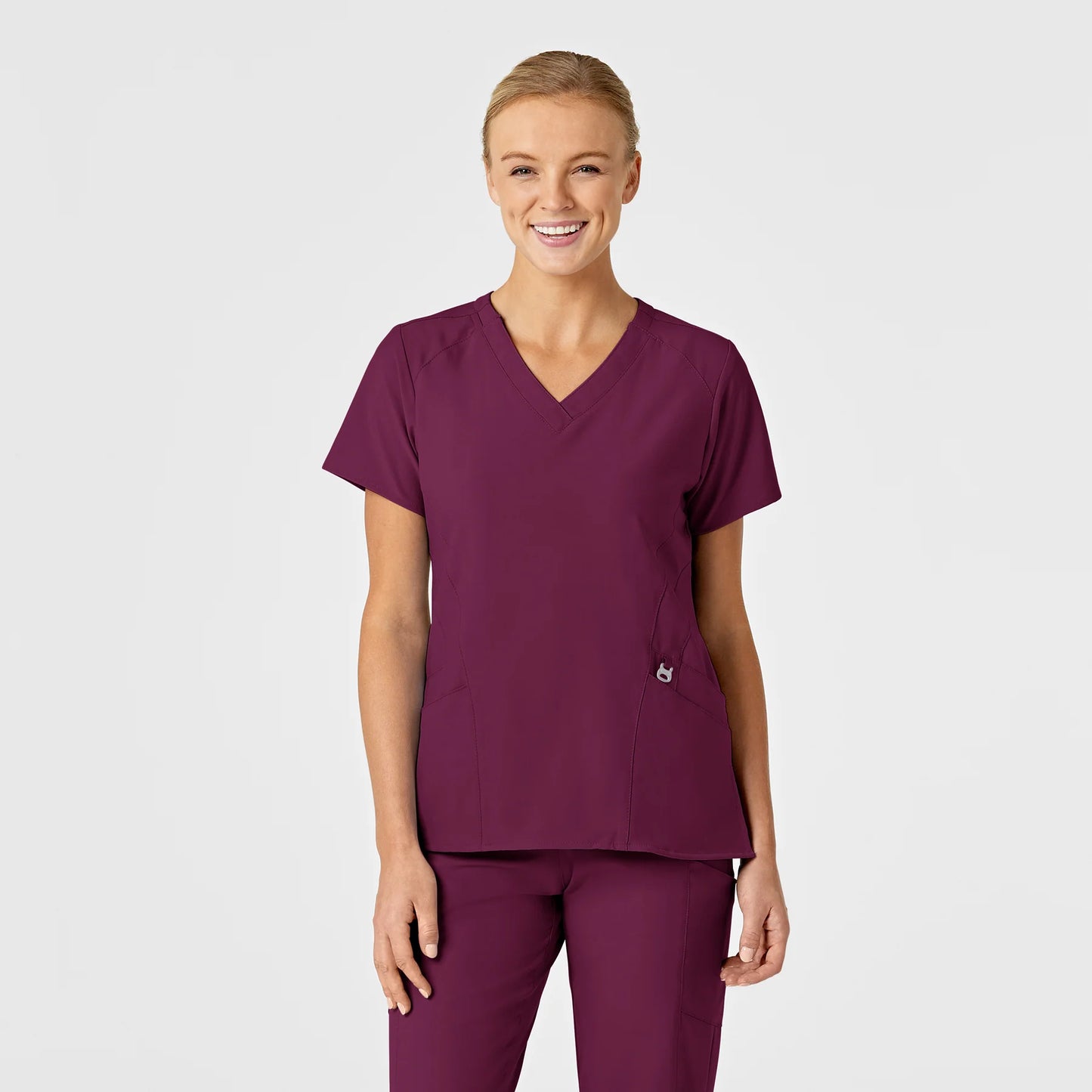 Ladies' Stylized V-Neck Top - Performance 4-way Stretch