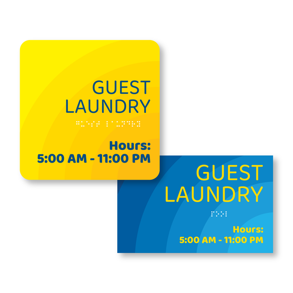 Days Inn Guest Laundry Sign with Hours