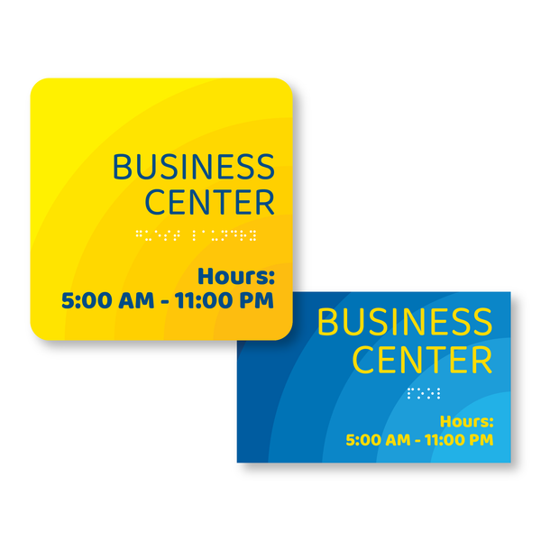 Days Inn Business Center Sign with Hours