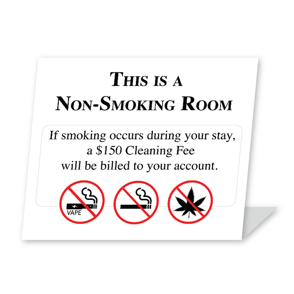 Rodeway Inn No Smoking Cleaning Fee L-Stand ($150)