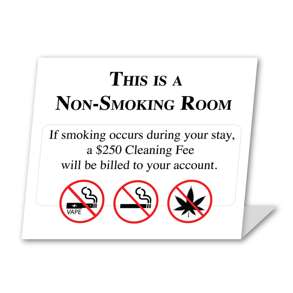 Rodeway Inn No Smoking Cleaning Fee L-Stand ($250)