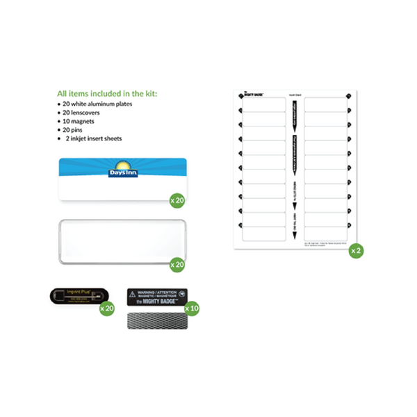 Days Inn 20 Unit Reusable Name Badge Kit