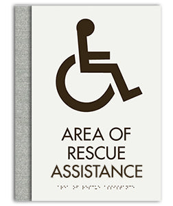 Rodeway Inn Area of Rescue Assistance Sign