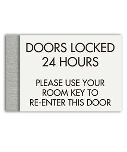 Rodeway Inn Doors Locked Sign