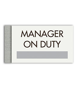 Rodeway Inn Acrylic Manager on Duty Sign