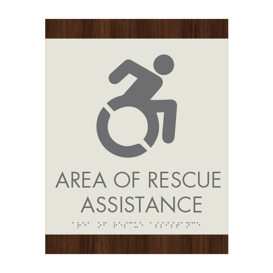 Quality Inn Area of Refuge Sign