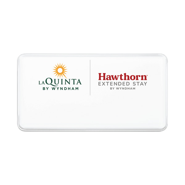 La Quinta Personalized Dual Brand Name Badge