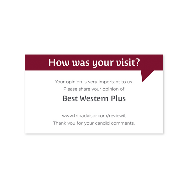 Best Western Plus Trip Advisor Cards