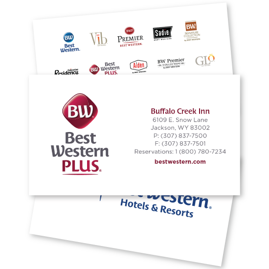 Best Western Plus Hotel Business Card 2 Sided