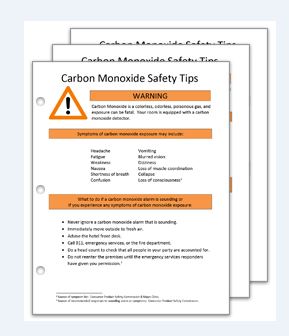 Best Western Plus Carbon Monoxide Insert - Binder Directories