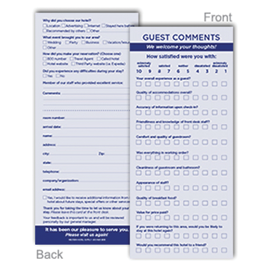 Best Western Plus Comment Cards