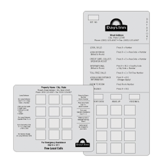 Days Inn Phone Face Plate - 4 Color (Plastic)