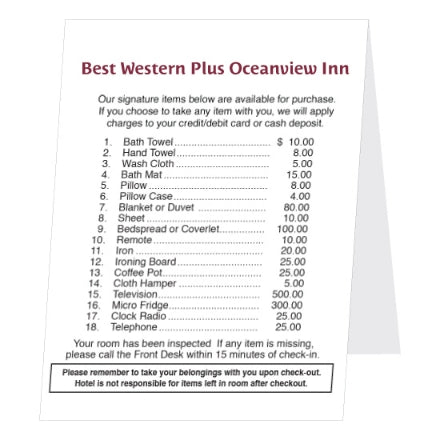 Best Western Plus Hospitality Guides (Plastic Tents)