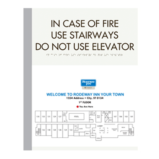 Rodeway Inn In Case of Fire Evacuation Plan