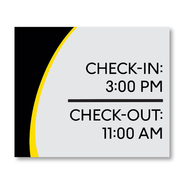 Super 8 Check In/Check Out Time Sign