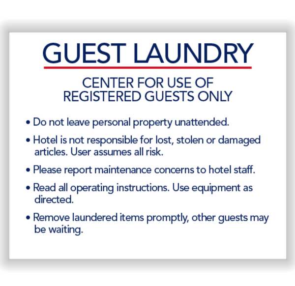 Hotel Rules & Regulation Signs