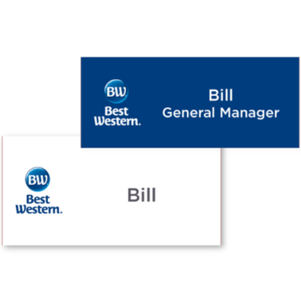 Best Western Personalized White Name Tag
