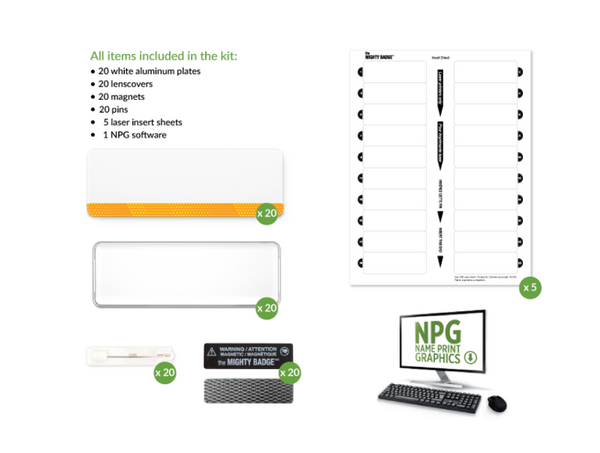 Comfort Inn 20 Unit Reusable Name Badge Kit