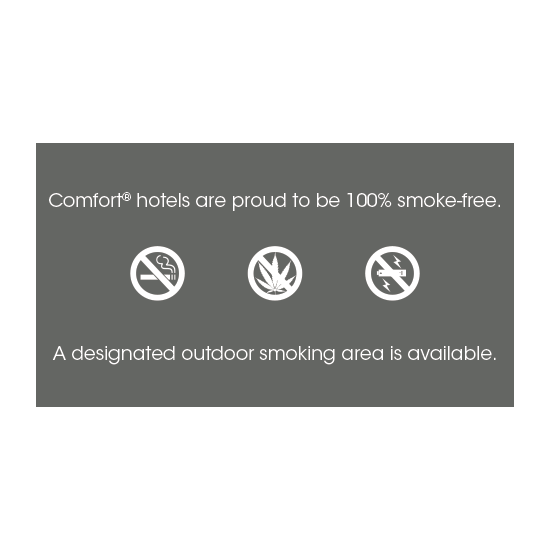 Comfort Inn 100% Smoke Free Elevator Landing Sign