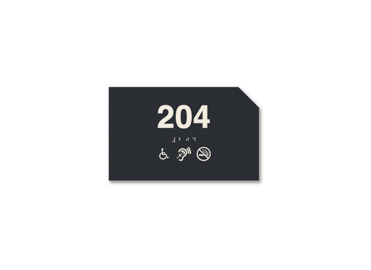 Custom Hotel Room Number Sign
