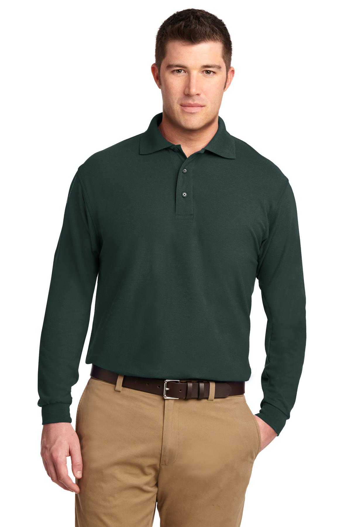 Men's Silk Touch Long Sleeve Polo