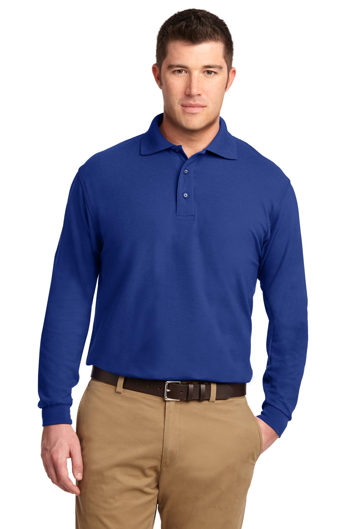Men's Silk Touch Long Sleeve Polo