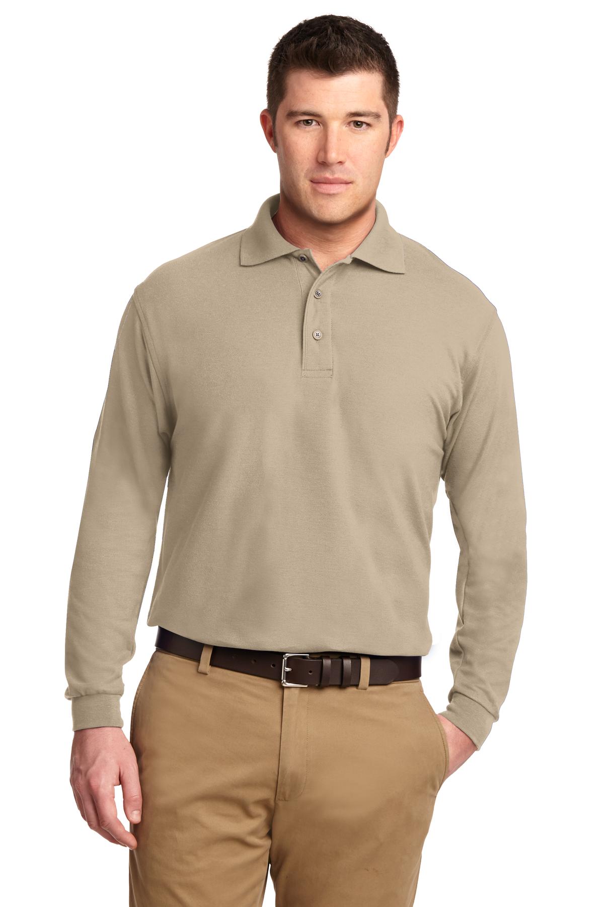 Men's Silk Touch Long Sleeve Polo