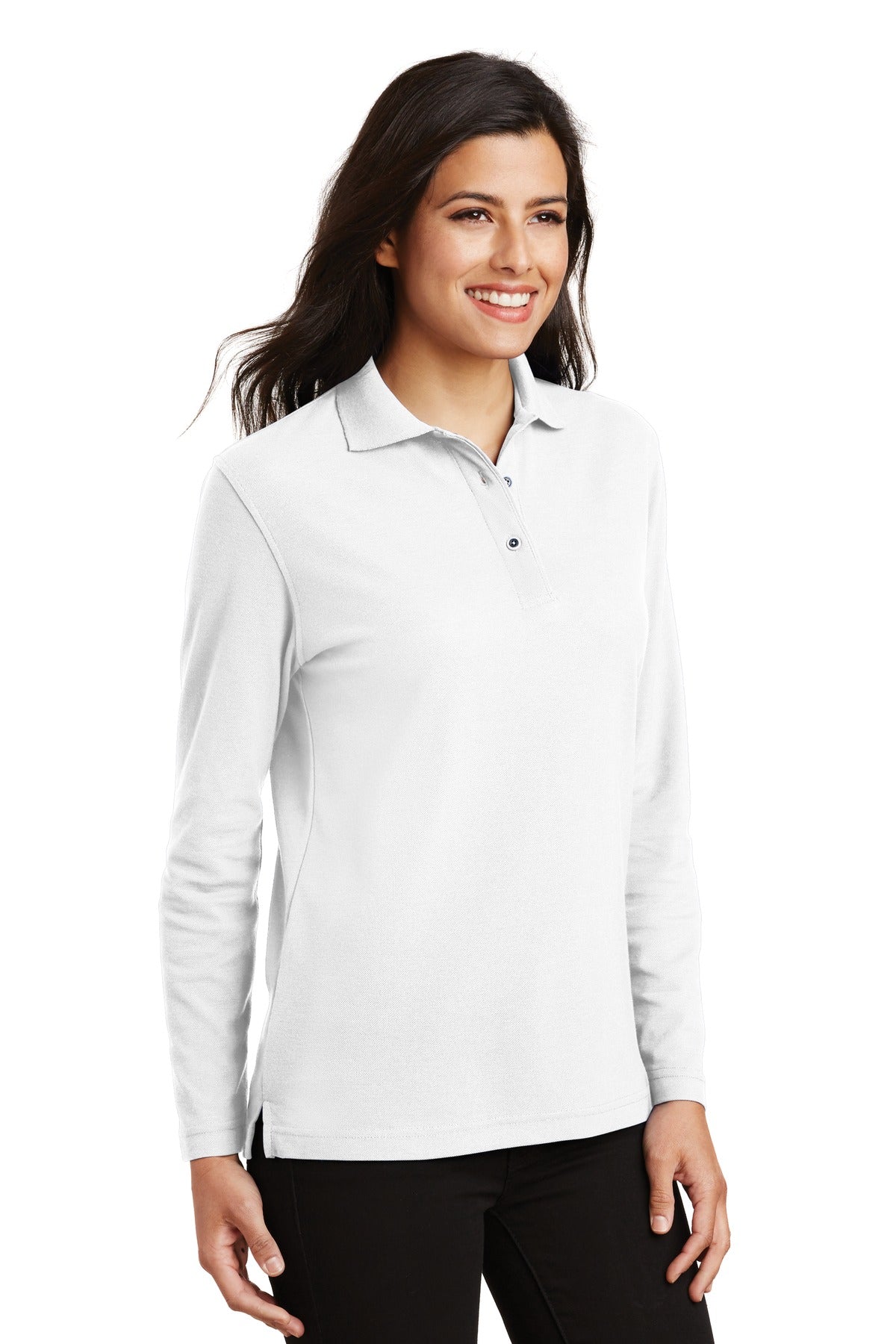 Ladies' Silk Touch Polo - Long Sleeve