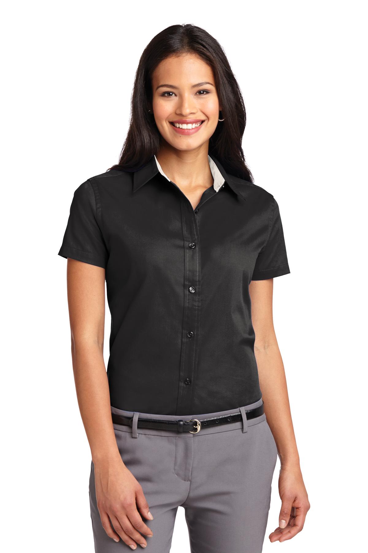 Ladies' Easy Care Oxford - Short Sleeve