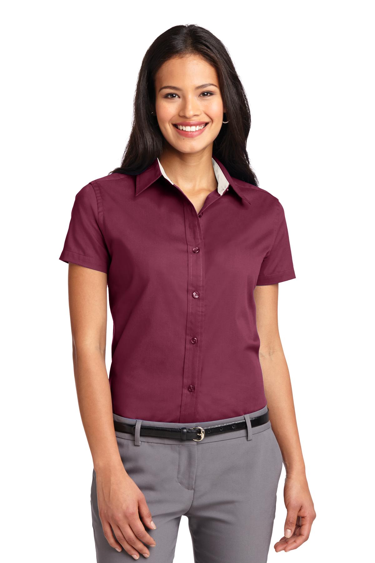 Ladies' Easy Care Oxford - Short Sleeve