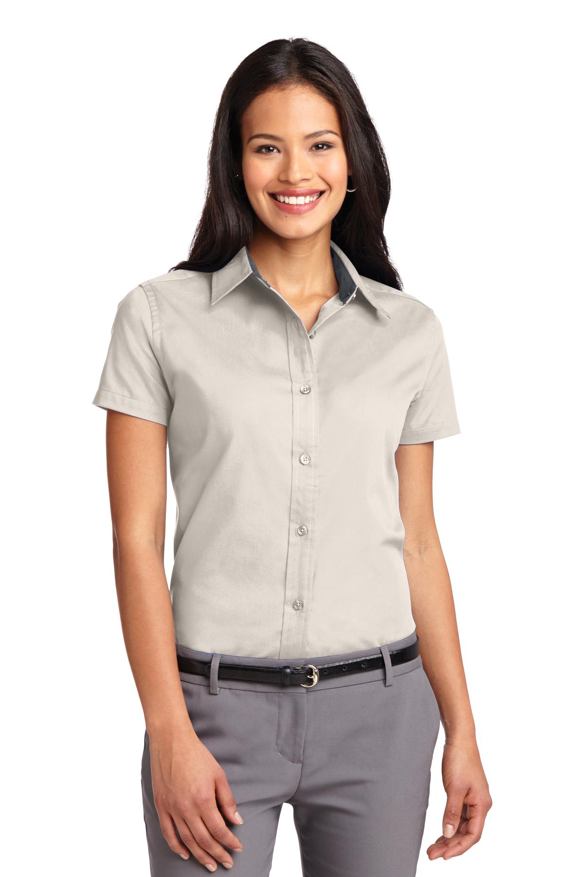 Ladies' Easy Care Oxford - Short Sleeve