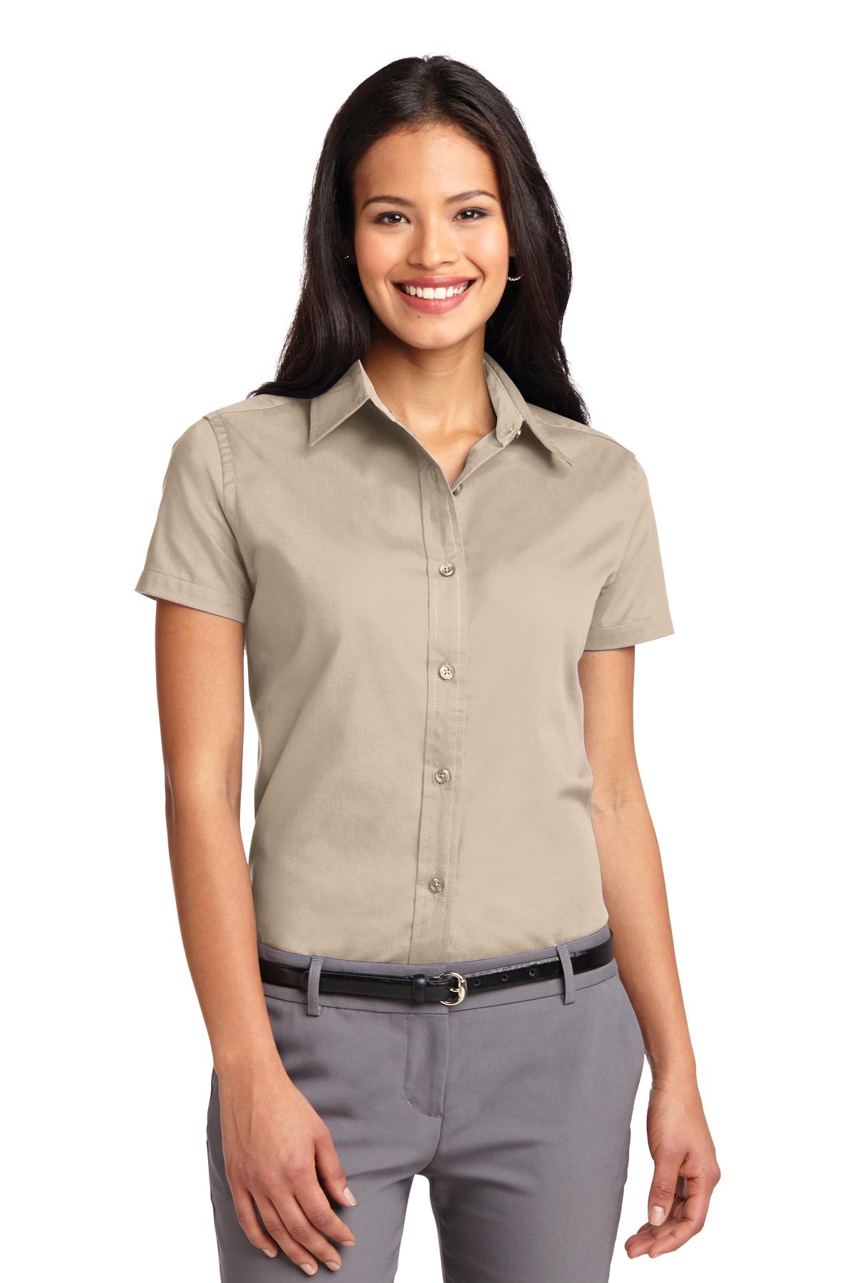 Ladies' Easy Care Oxford - Short Sleeve