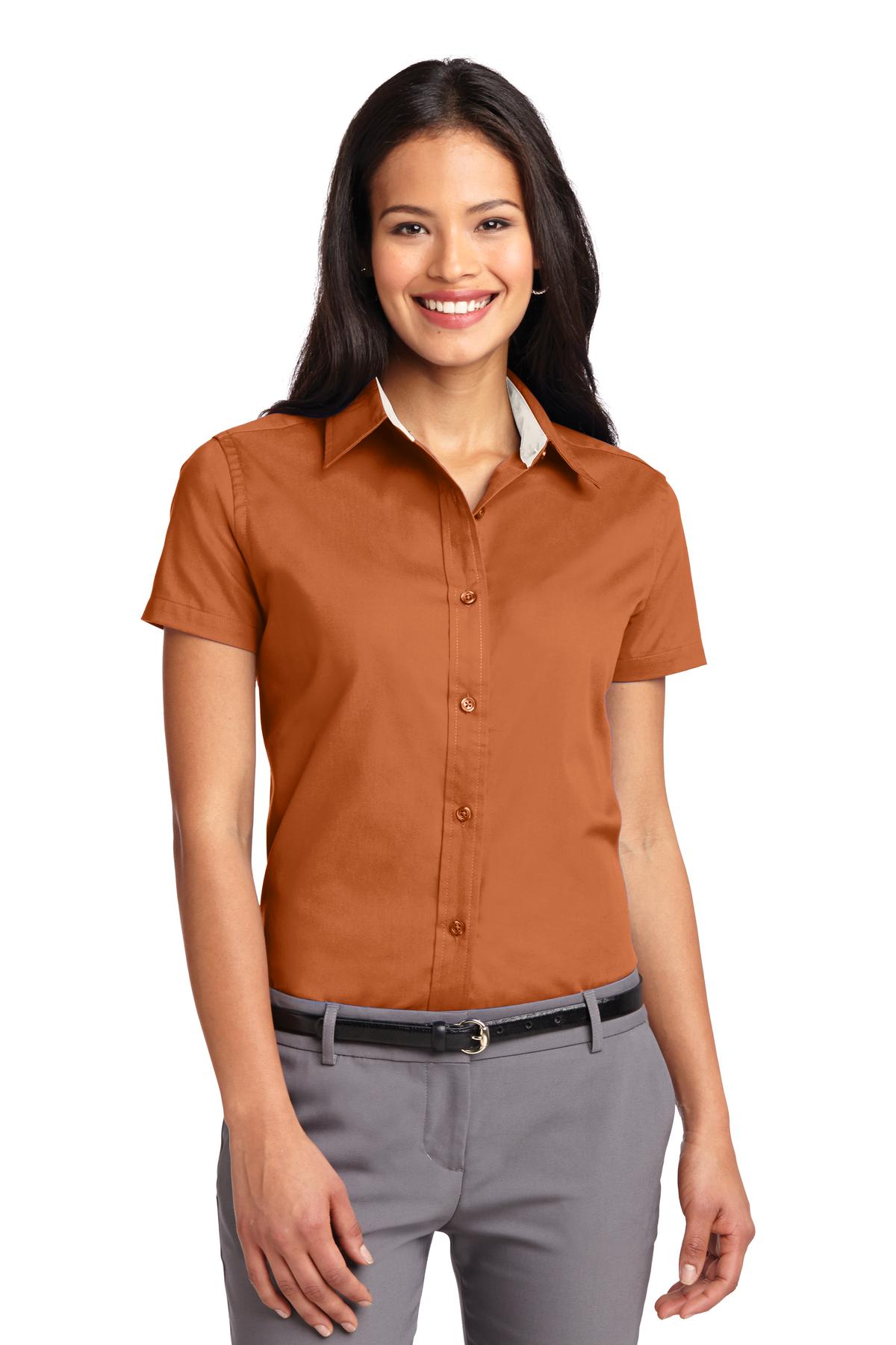 Ladies' Easy Care Oxford - Short Sleeve