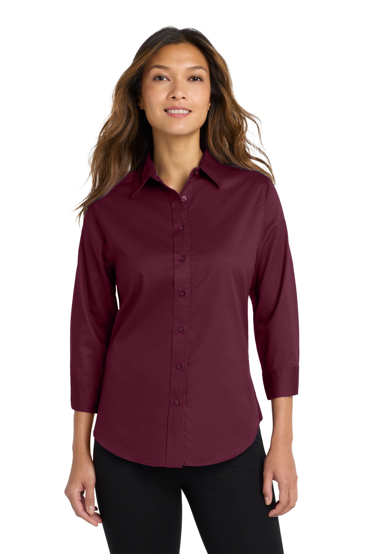 Ladies' Easy Care Oxford - 3/4 Sleeve