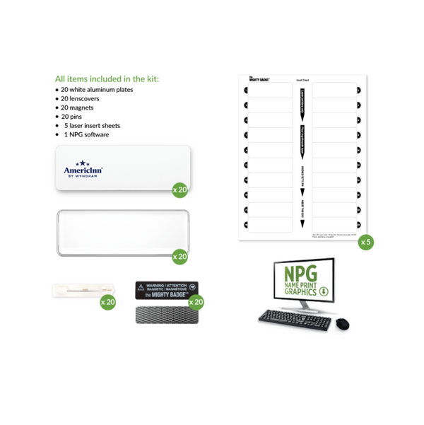 20- Reusable Name Badge Kit