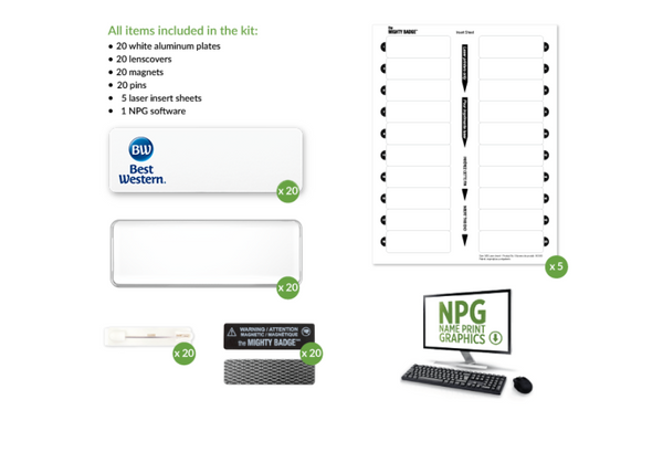20- Reusable Name Badge Kit